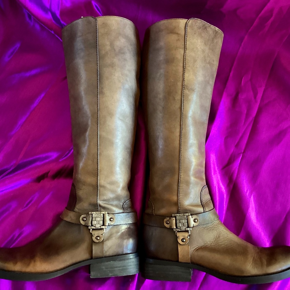 Vince Camuto Leather Knee High Boots